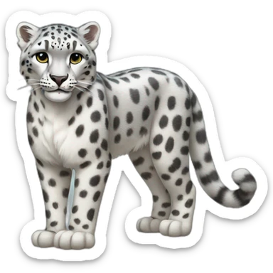 Snow Leopard Full Body sticker