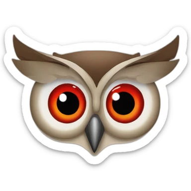 red eye owl sticker