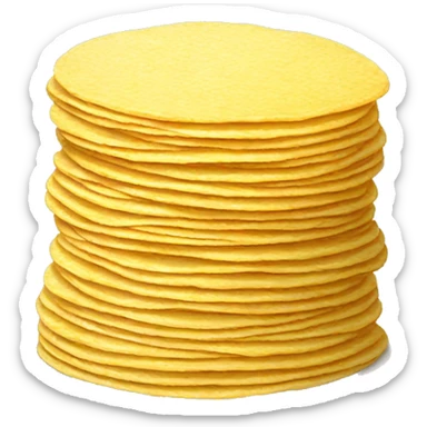 Stack of corn tortillas sticker