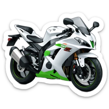 wHITE KAWASAKI ZX 10 R sticker
