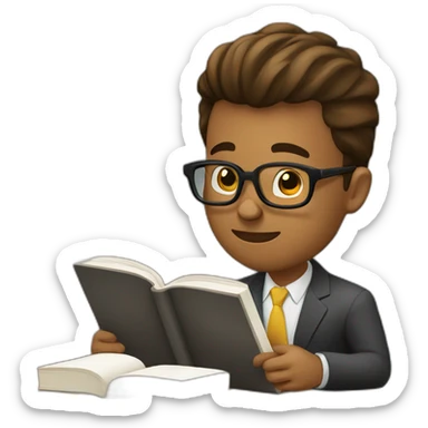 entrepreneur reading a book sticker