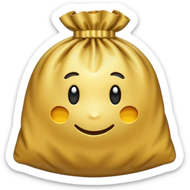 Un émoji de sac d'argent chic entrain de dormir sticker