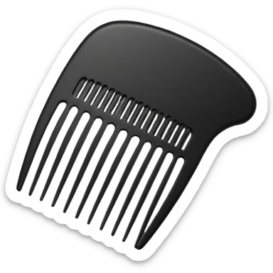 round hair comb sticker