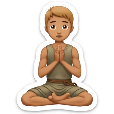 a man begging on knees  sticker