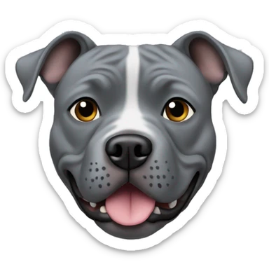 grey Staffordshire Bull Terrier sticker