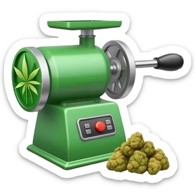 Weed nugs and grinder emoji sticker