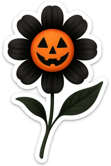 Halloween flower, remove background sticker