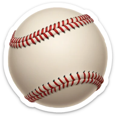 Cinematic Realistic image of a classic baseball, rendered with detailed stitching and textured leather, set against a nostalgic ballpark backdrop with soft, golden lighting that evokes Americana sticker