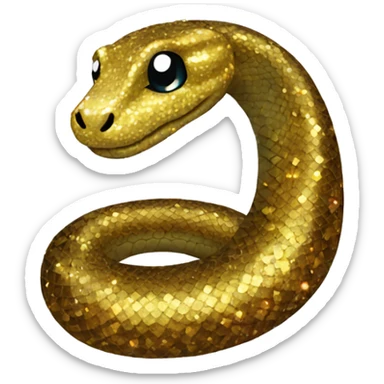 glittery snake  sticker