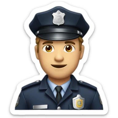 Policier énervé sticker