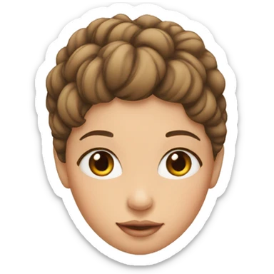 a girl with a bump on her head sticker