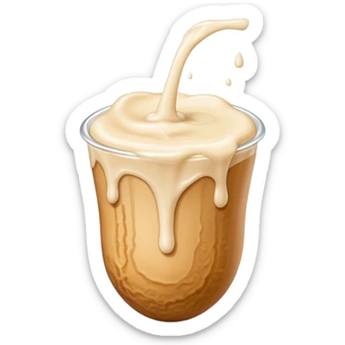 Peanut with dripping milk off of it sticker