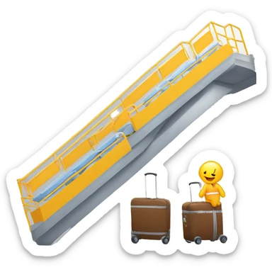 stair car for boarding airplane sticker