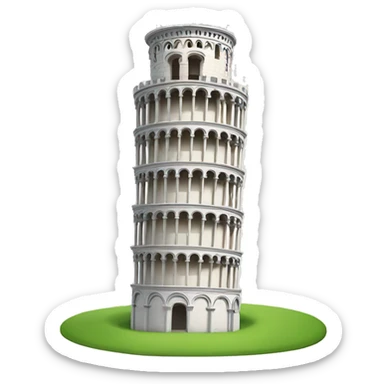leaning tower of pisa sticker