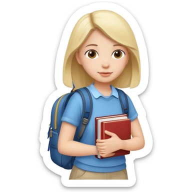 walk girl at university  sticker