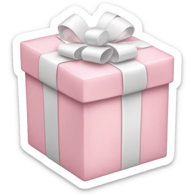 baby pink and white wrapped gift sticker