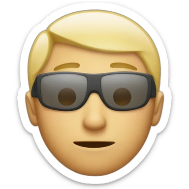 man covering eyes while looking sticker