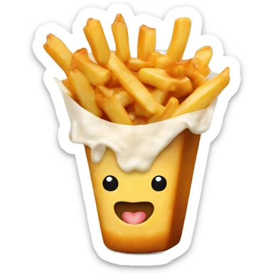 Poutine qui mange une poitine sticker