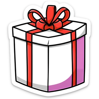 colorful wrapped present sticker