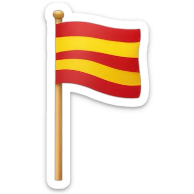 Create a flag with yellow on top and red on bottom sticker