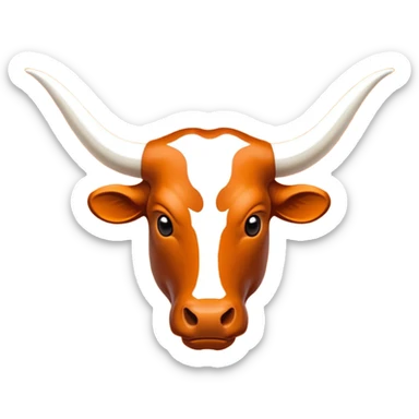Texas longhorns logo all orange sticker