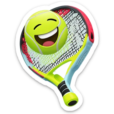 padel Tennis racket Witz a smile sticker