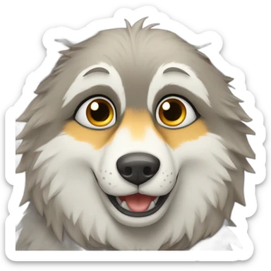 Loup, chouette, poisson sticker