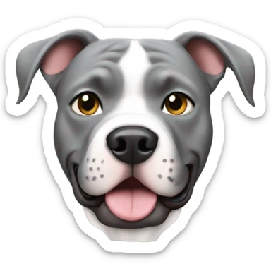 Gray pitbull sticker
