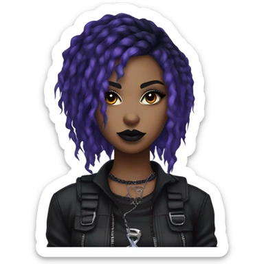 Goth grunge girl  sticker