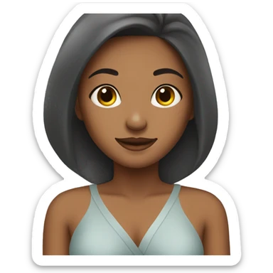 A girl in a spa sticker