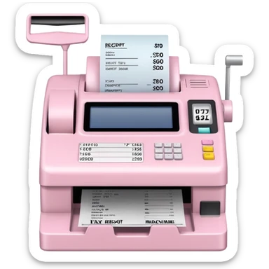 Pale Pink Tax receipt machine sticker