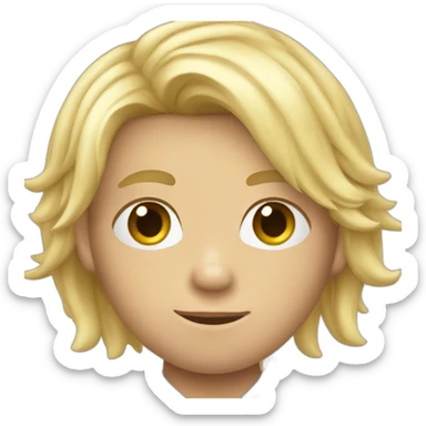 Blond hair Boy in Argentina soccer jersey sticker