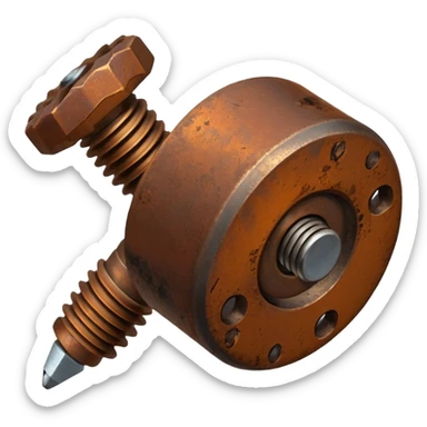 rusted screw sticker