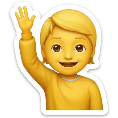 happy face dabbing sticker