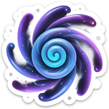 black magic particles sticker