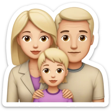 mama, papa , sohn und tochter  sticker