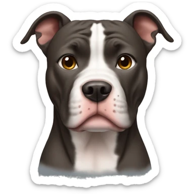 pitbull with cropped ears sticker