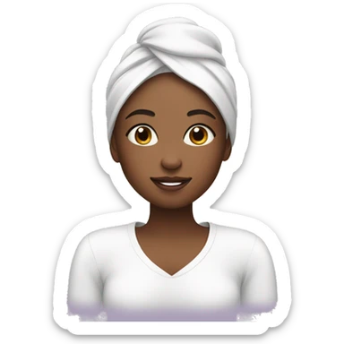 a girl doing her skincare sticker