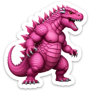 pink godzilla sticker