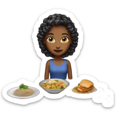 girl dinner sticker