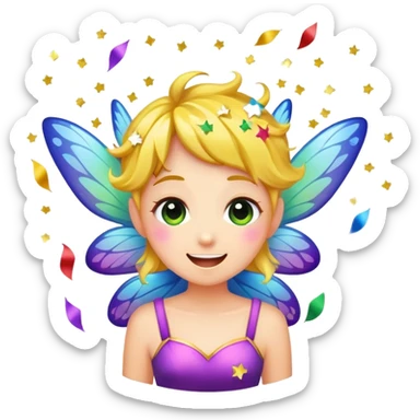 Confetti fairy sticker