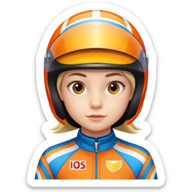 racing suit worn by a ten-year-old girl sticker