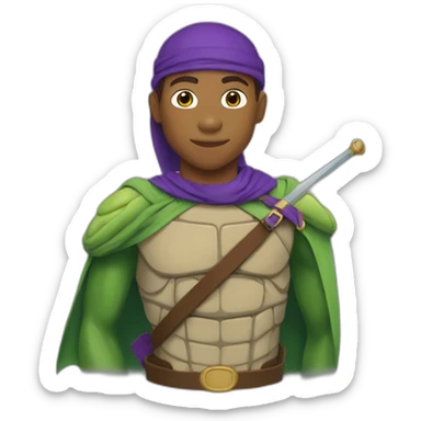 Mbappe disfrazado de donatello sticker