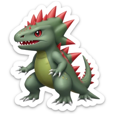 Larvitar-Axew-hybrid-Fakémon-creature (full body) sticker