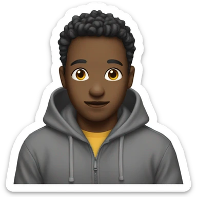 Doy wearing a hoodie  sticker