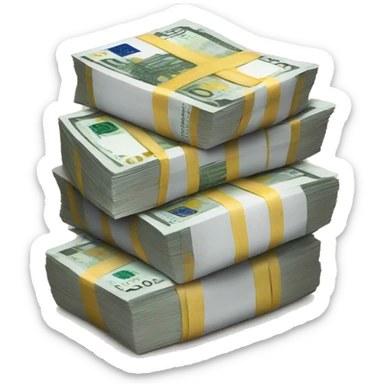 stack of euros sticker