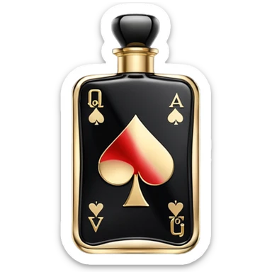 Jo Milano Unisex Game Of Spades Wildcard Parfum, hyperrealistic render, ultra detailed sticker