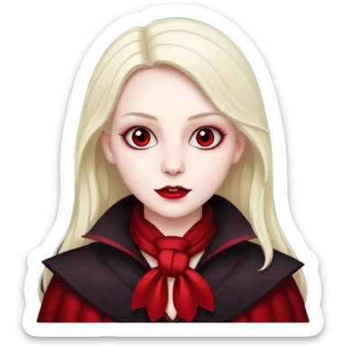 Vampire with red scarf  sticker