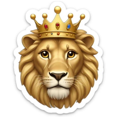 graphical royal lion in a crown sticker