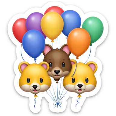 animals with balloon sticker